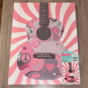 🆕💜 Hobby Lobby Guitar Diamond Painting Kit Pink Gray DIY Music Art NWT